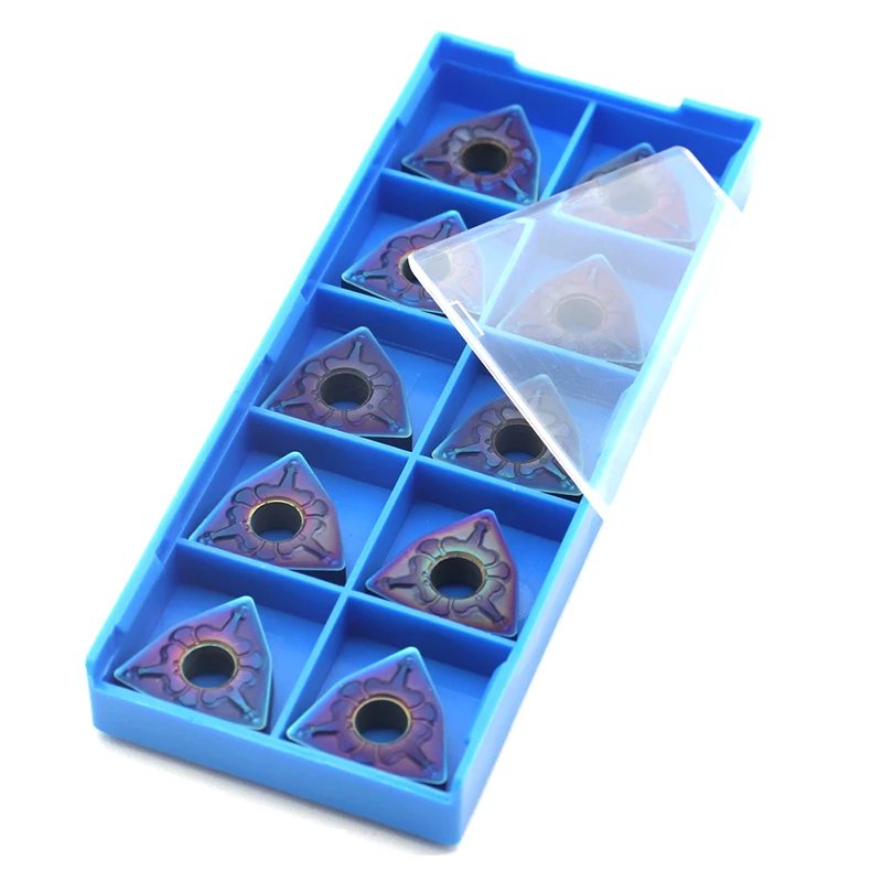 10PCS High Quality WNMG080408 TM Colorful Blue External Turning Tools Carbide Insert WNMG 080408 Metal Lathe Tools Inserts