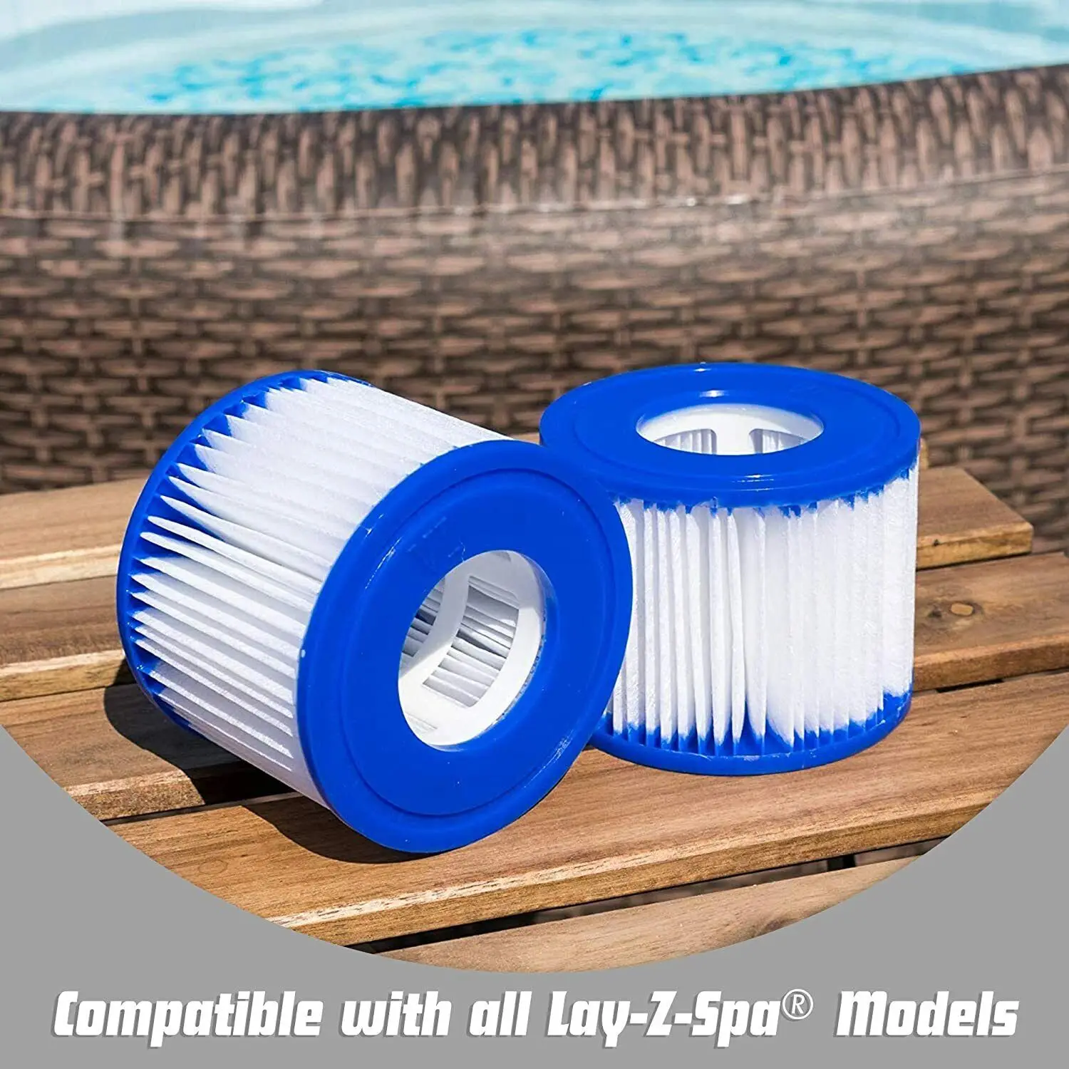 Cartridge Filters for Lay-Z Lazy Spa Pools – Fits Miami Vegas Monaco VI Outdoor Garden Hot Tubs Spa Cleaning Tool Set - view 5