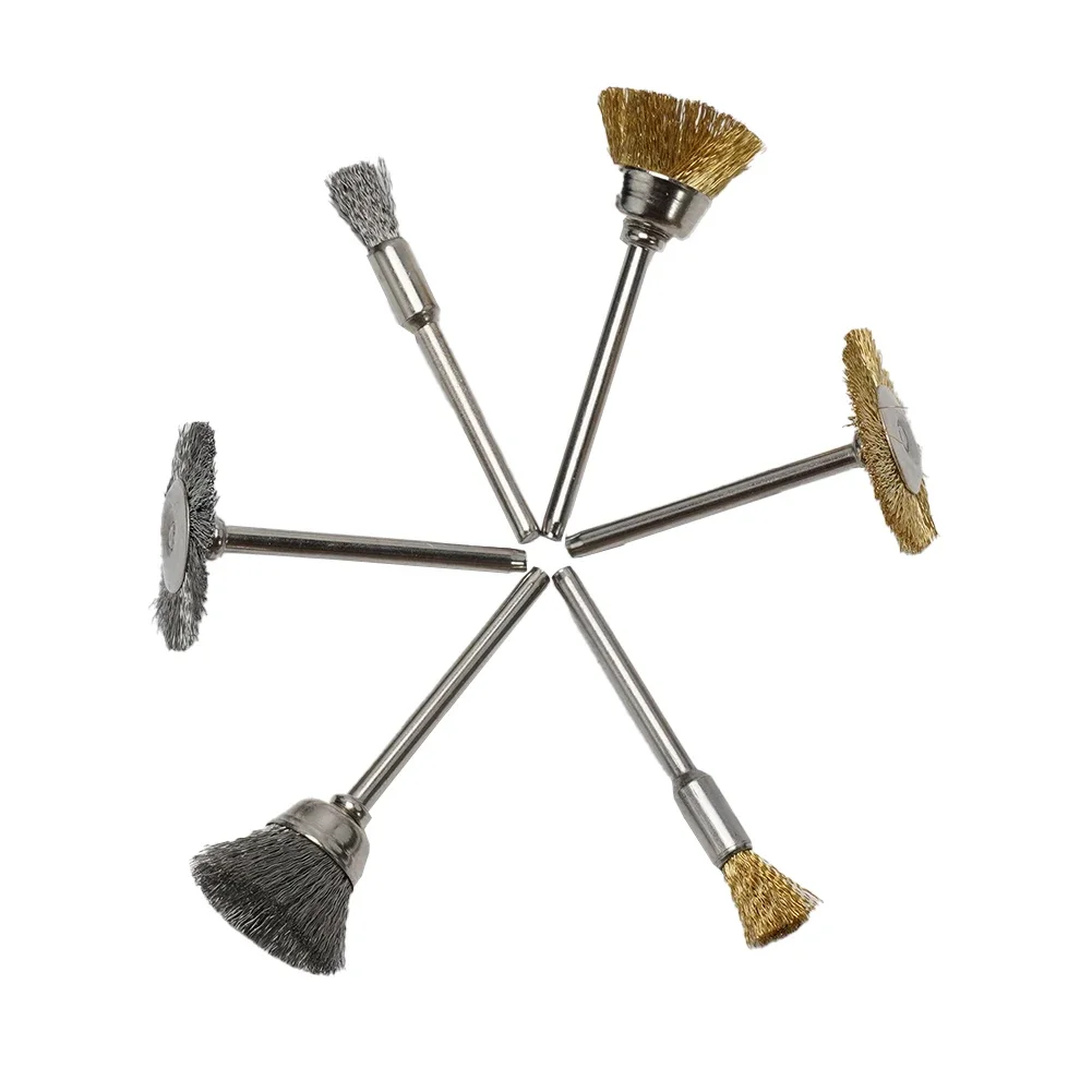 Brass Wire Wheel Brushes 24Pcs For Dremel Style Rotary Tools Rust Removal Cleaning Grinding Polishing And Deburring Applications