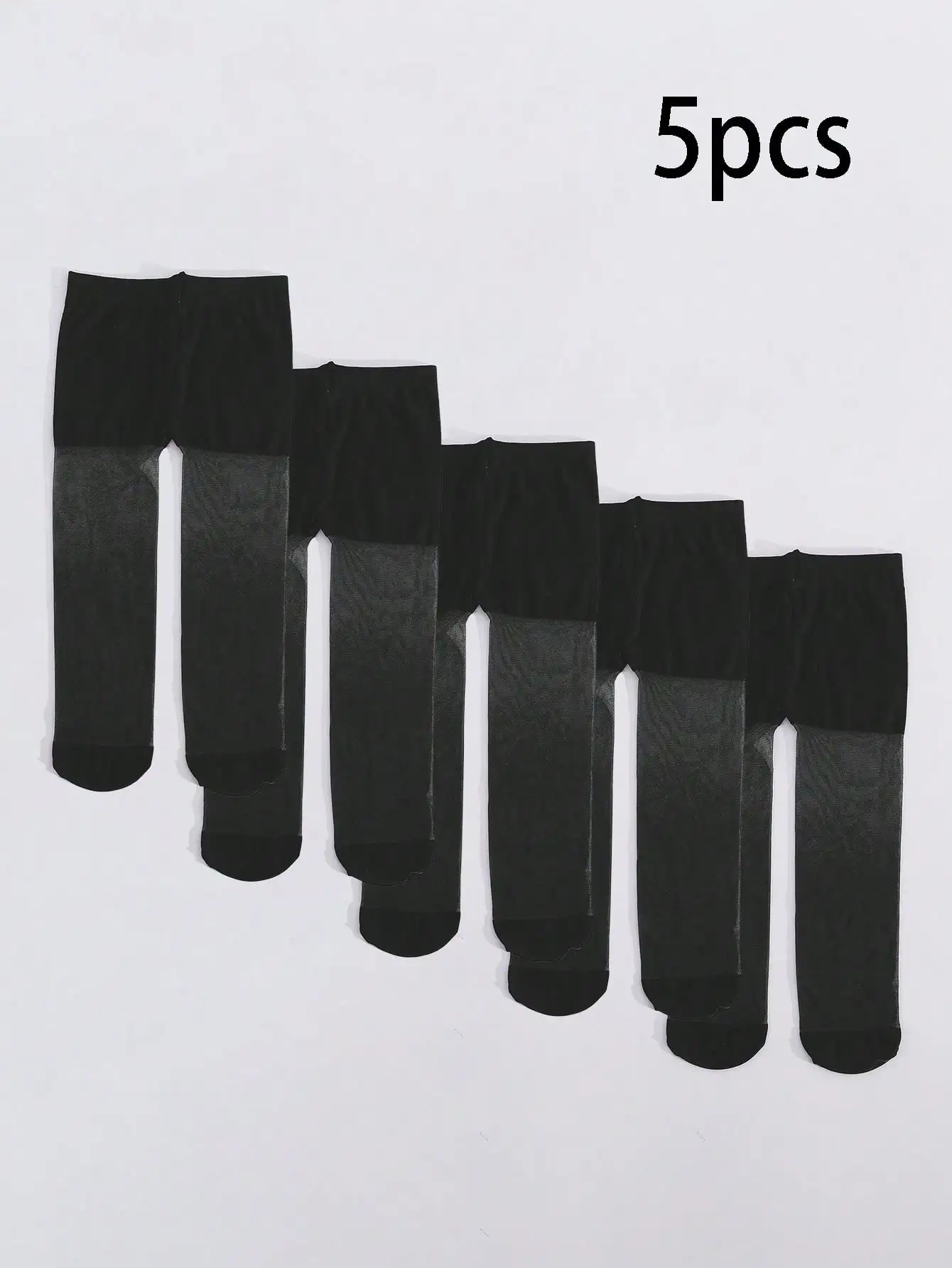 5 Paar modische dünne schwarze Strumpfhosen für Mädchen, durchsichtige Stretch-Strumpfhosen, vielseitige Alltags-Oberbekleidung, elastische Strümpfe für Kinder, Leggings, 2–14 Jahre – Detail 7
