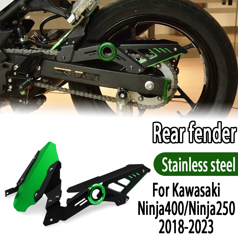 For Kawasaki Ninja 400 250 Z400 2018-2023 2022 2021 Motorcycle Rear Fender Mudguard Chain Guard Cover Inner Hugger accessories