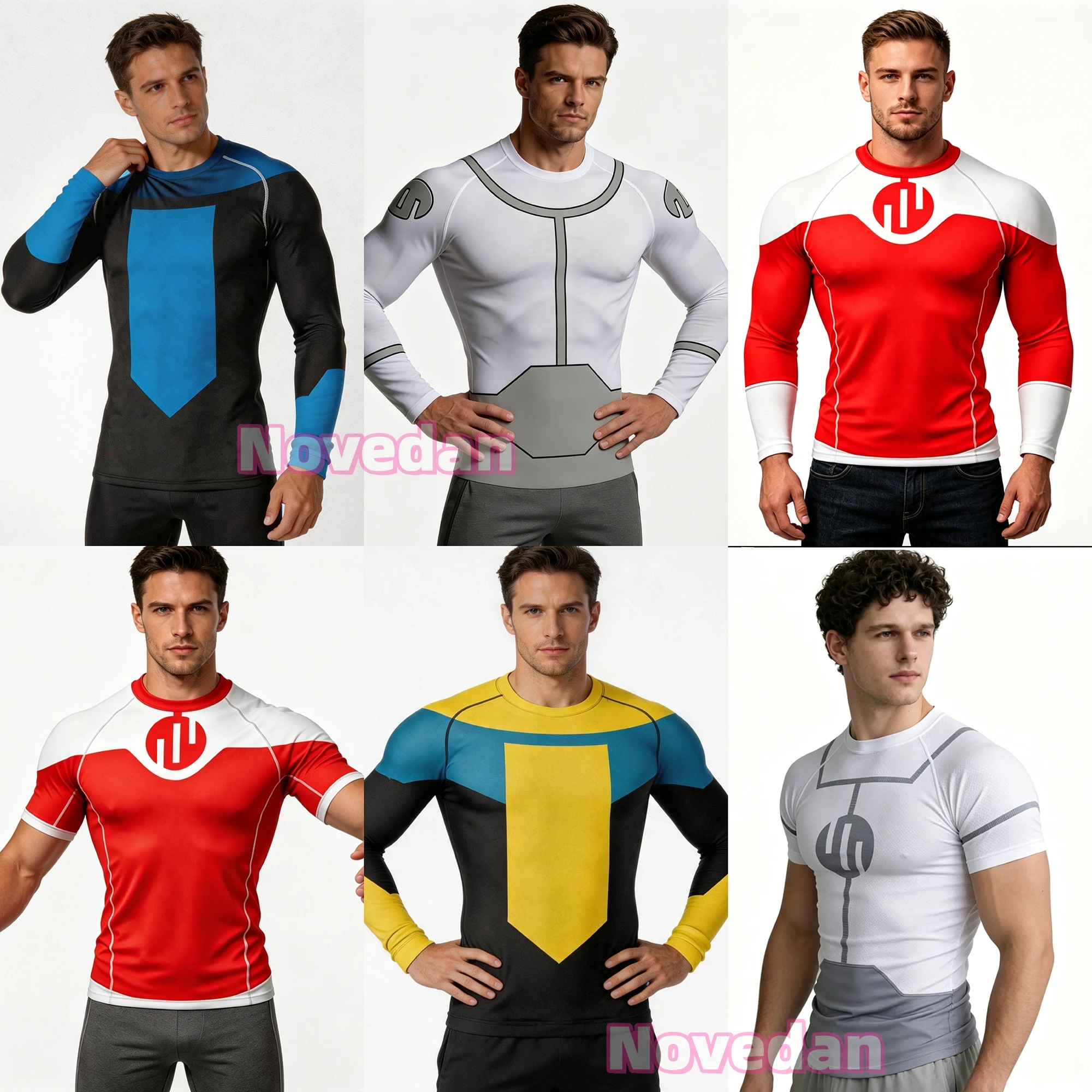 Unbesiegbares Cosplay-Kostüm Rash Guard Tauch-T-Shirt Herren BJJ Boxen MMA Kleidung Sommer Langarm-Badeanzug Damen GYM T-Shirt