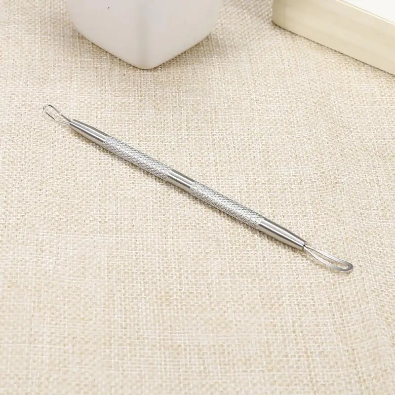 Silver Blackhead Needles Comedone Acne Pimple Blemish Remover Tool Spoon For Face Skin Care Facial Pore Cleaner Tool