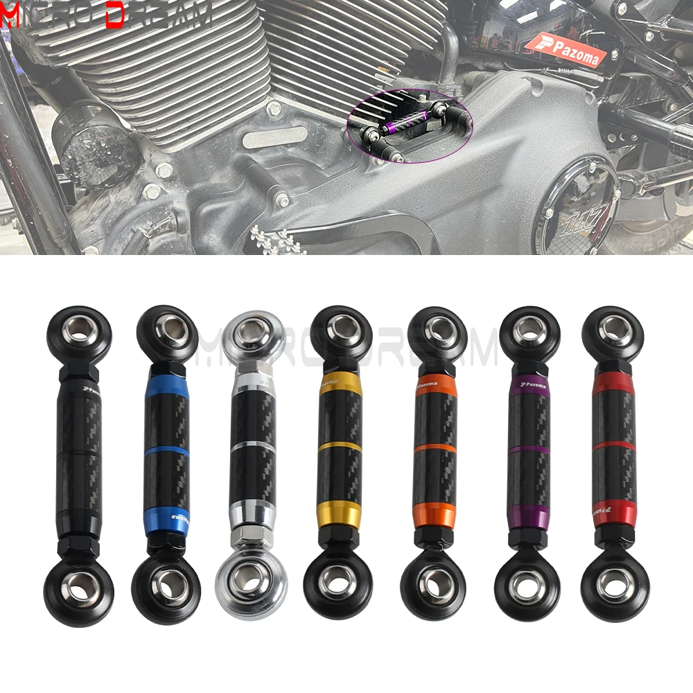 Shif Lever Link Motorcycle Brake Arm Lever Linkage CNC Mid-Control Adjustable Shifter Linkage For Harley Softail Dyna Street Bob