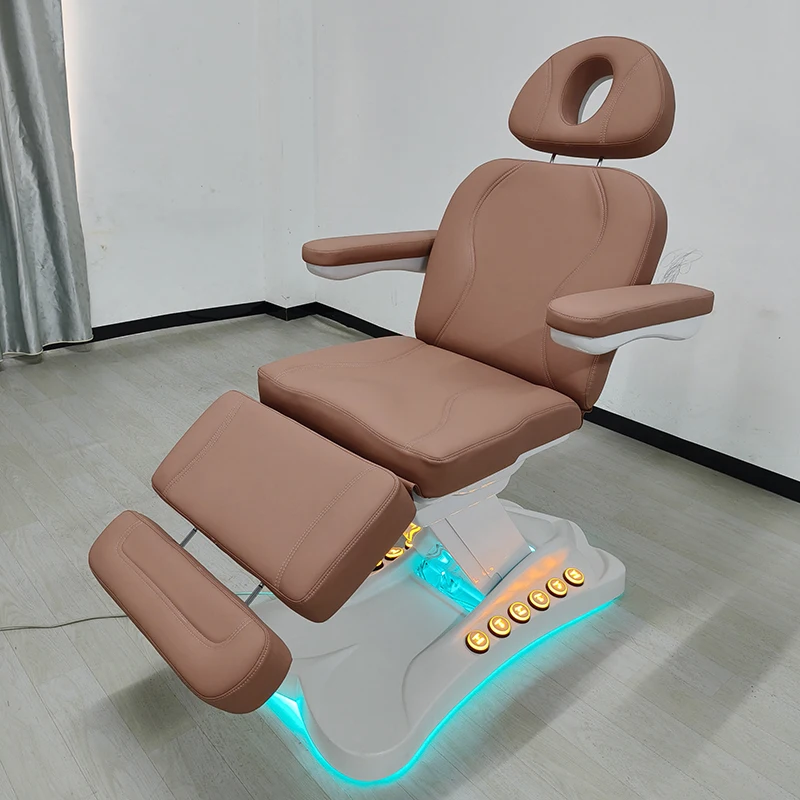 Professional Modern Beauty Salon Furniture Foot Control Salon Eyelash Bed 3 Motors Electric Massage Cosmetic Therapy Clinic Bed