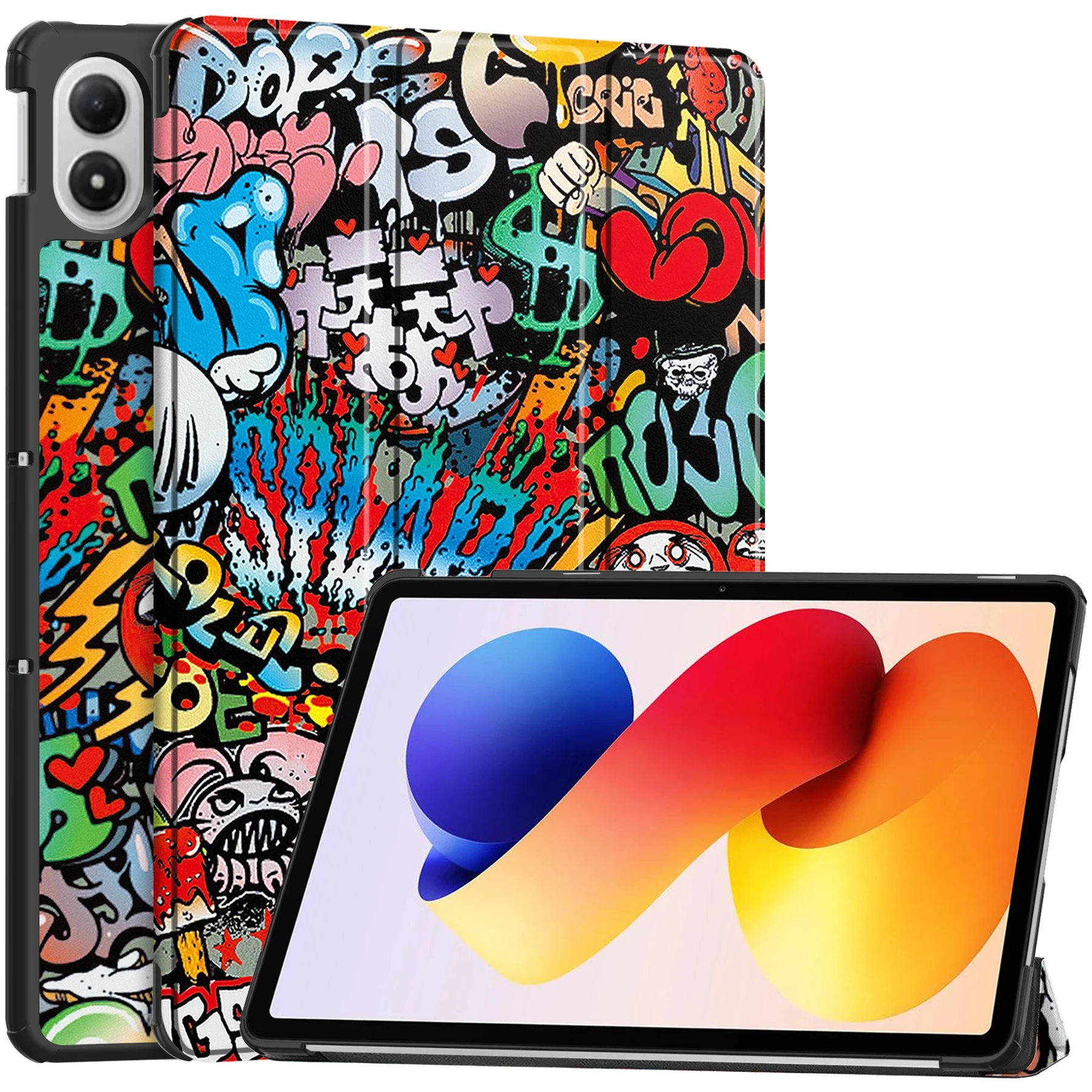Tri-Folding Stand Anti-Drop Tablet Case For Xiaomi 7S Pro Ultra Redmi pad 2 Pro K Pad SE With Folding Stand and Auto Sleep Cover