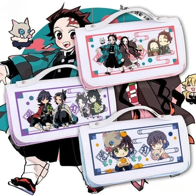 

Demon Slayer Peripheral Pencil Case Stationery Kimetsu No Yaiba Tanjirou Nezuko Student Back To School Season Storage Box Gifts