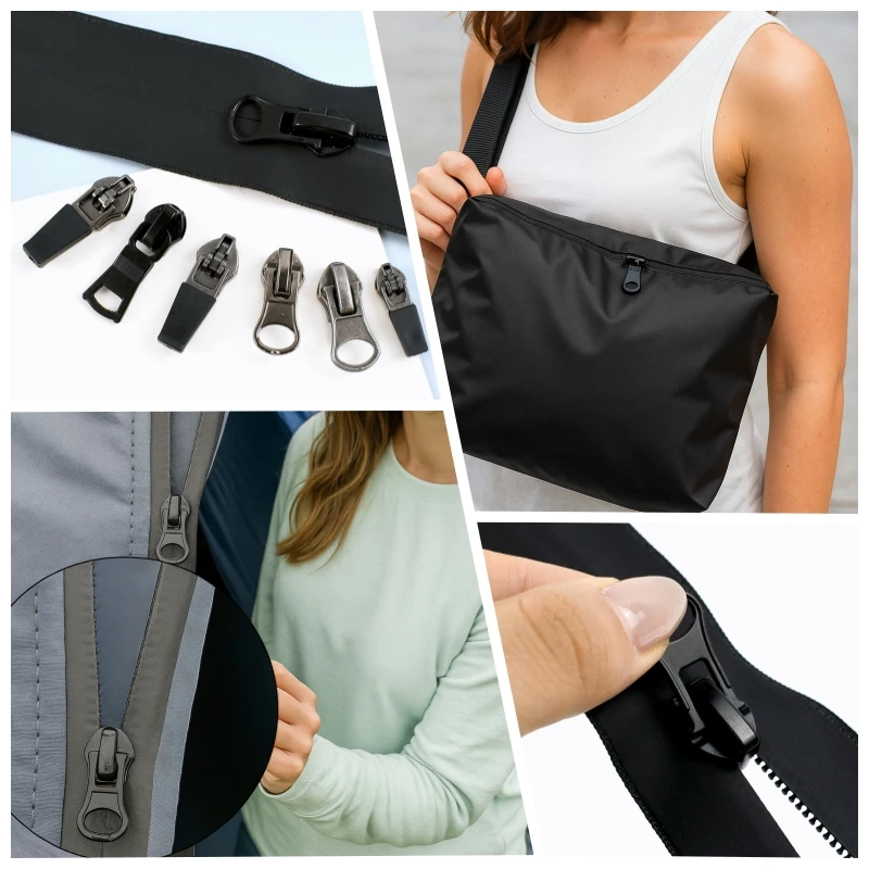 

10/20Pcs Reversed Zipper Slider 3#5#8#10# Waterproof Nylon Zippers Puller Closure Zip Cursor Repair Jacket Tent Zips Replacement