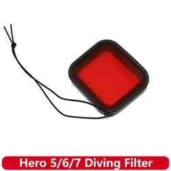 Hero 5/6/7 Waterproof Housing Case Diving Filter Red Pink Purple Filter For GoPro Hero 7 6 5 Black Action Camera Accessories