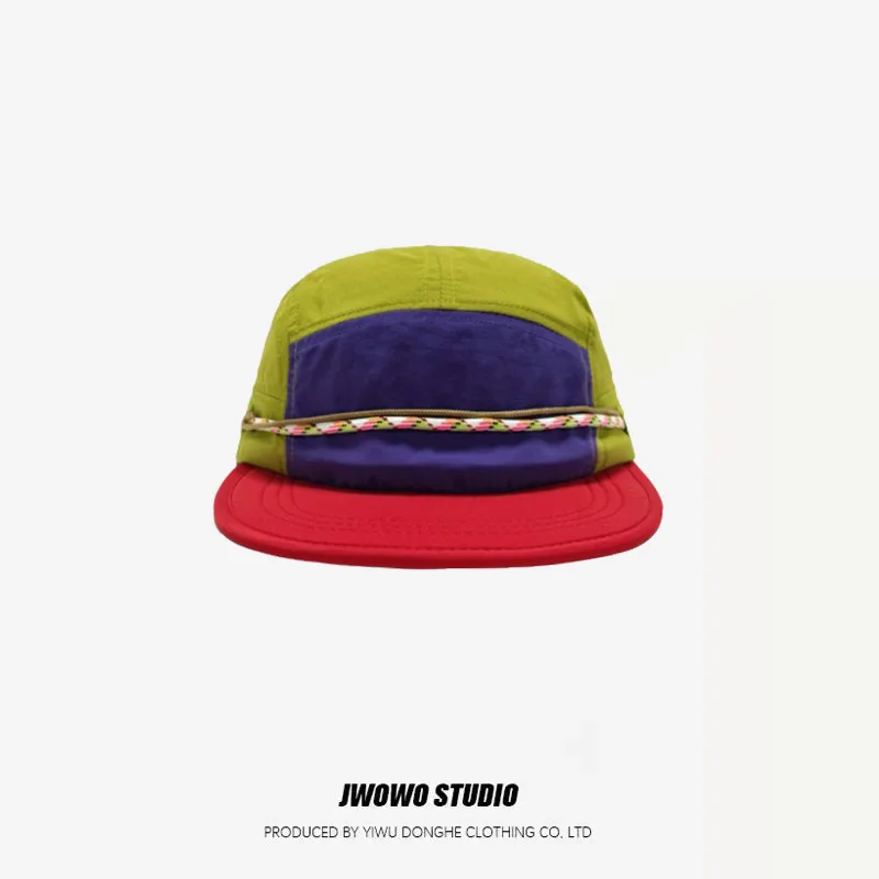 Retro Multi-color Flat-brim Baseball Cap Summer Neutral Outdoor Quick-drying Hat Lightweight Breathable Hip-hop Sun Beanie Hat
