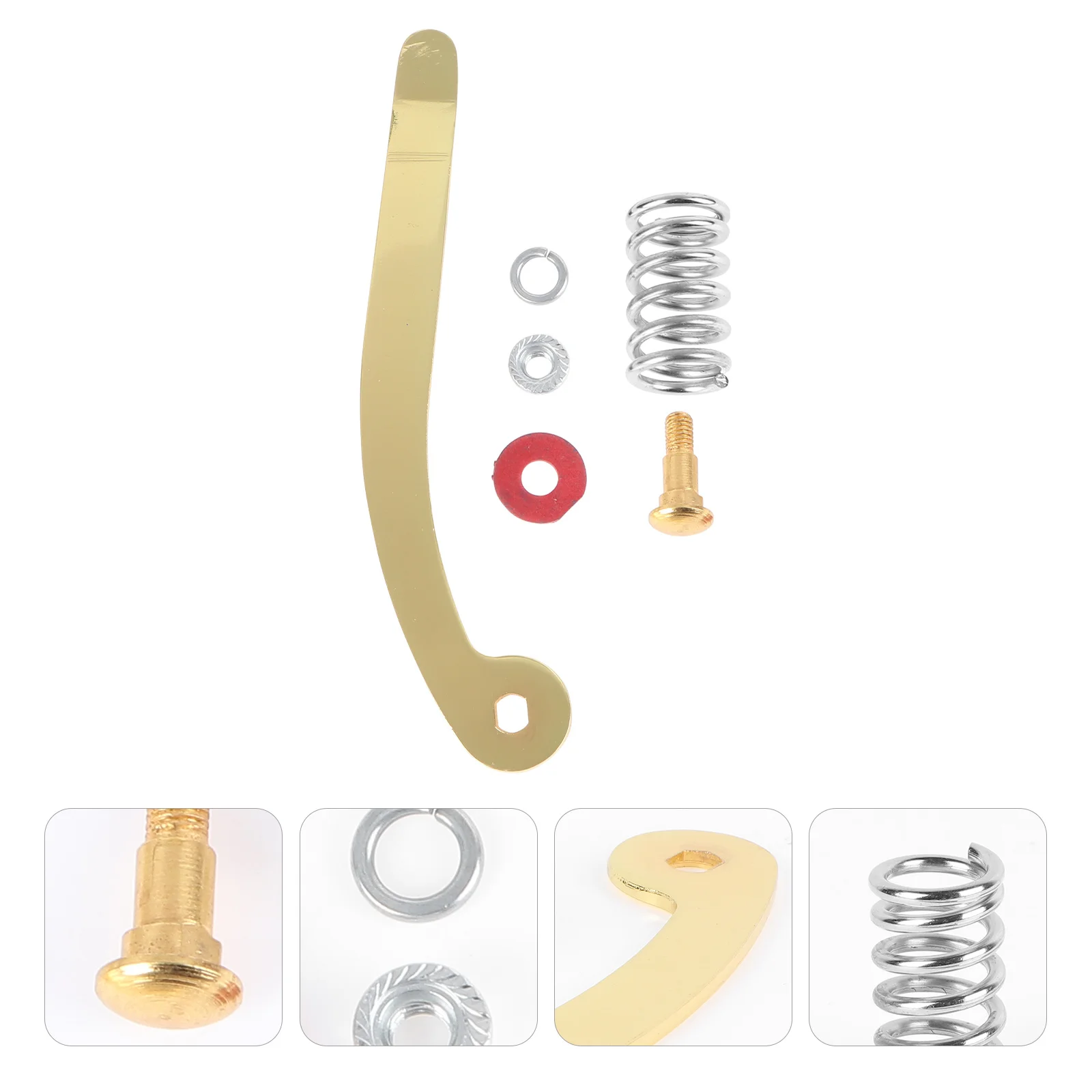 

Guitar Vibrato Tailpiece Golden Replacement Tremolo Bridge Tailpiece Electric Guitar Whammy Bar Spring Screw Pad Compatible
