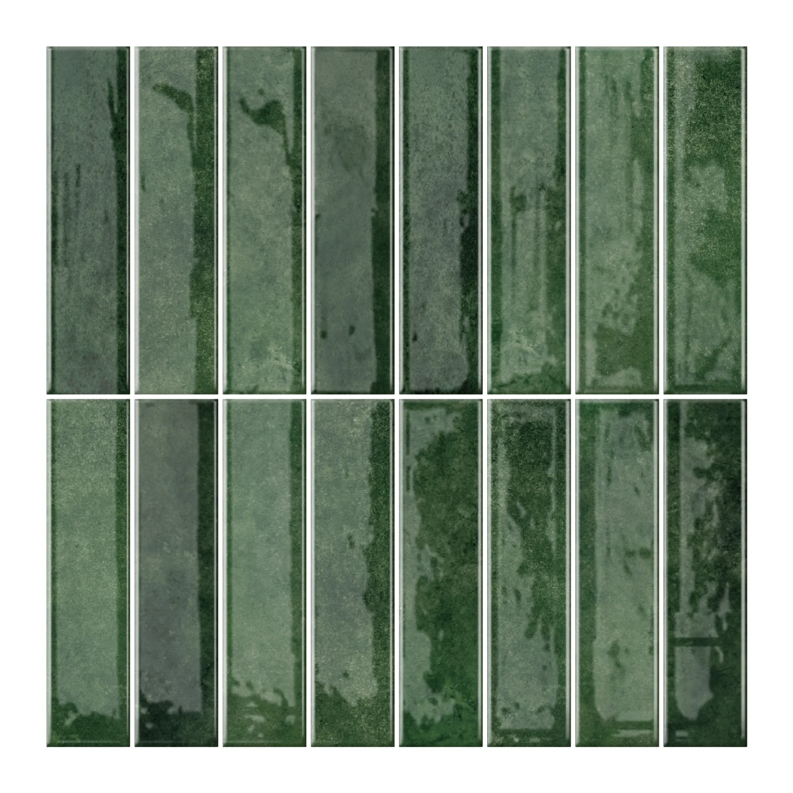

5 Pack Dark Green Peel and Stick Tiles 12x12 Inch Vintage 3D Self Adhesive Backsplash - Waterproof Heat Resistant Wall Tile for