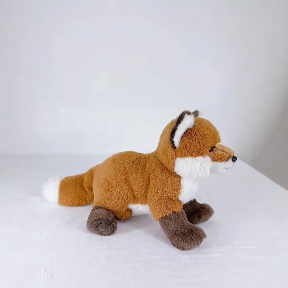 

Cute Soft Material Lying Fluffy Texture Realistic Design Red Lovely Style Lifelike Appearance Kawaii Plushie Children Gifts