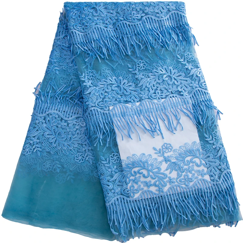 

Kalume African 3D Net Lace Fabric 2022 High Quality French Mesh Sequins Lace Fabric 5 Yards For Wedding Dress Sewing F3122