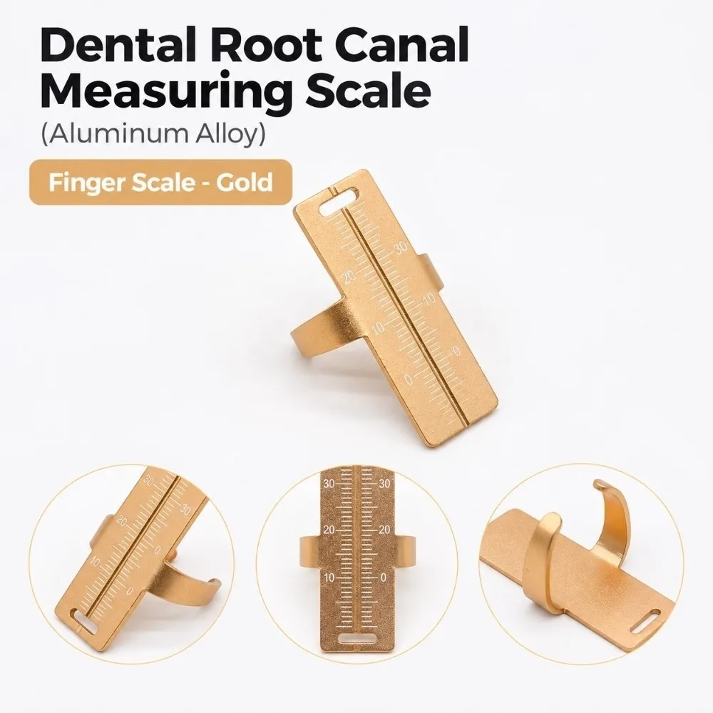 Aluminium Alloy Endo Gauge Finger Ruler Colorful Root Canal Measuring Endodontic Instruments Ring Finger Ring Design Endo Ruler