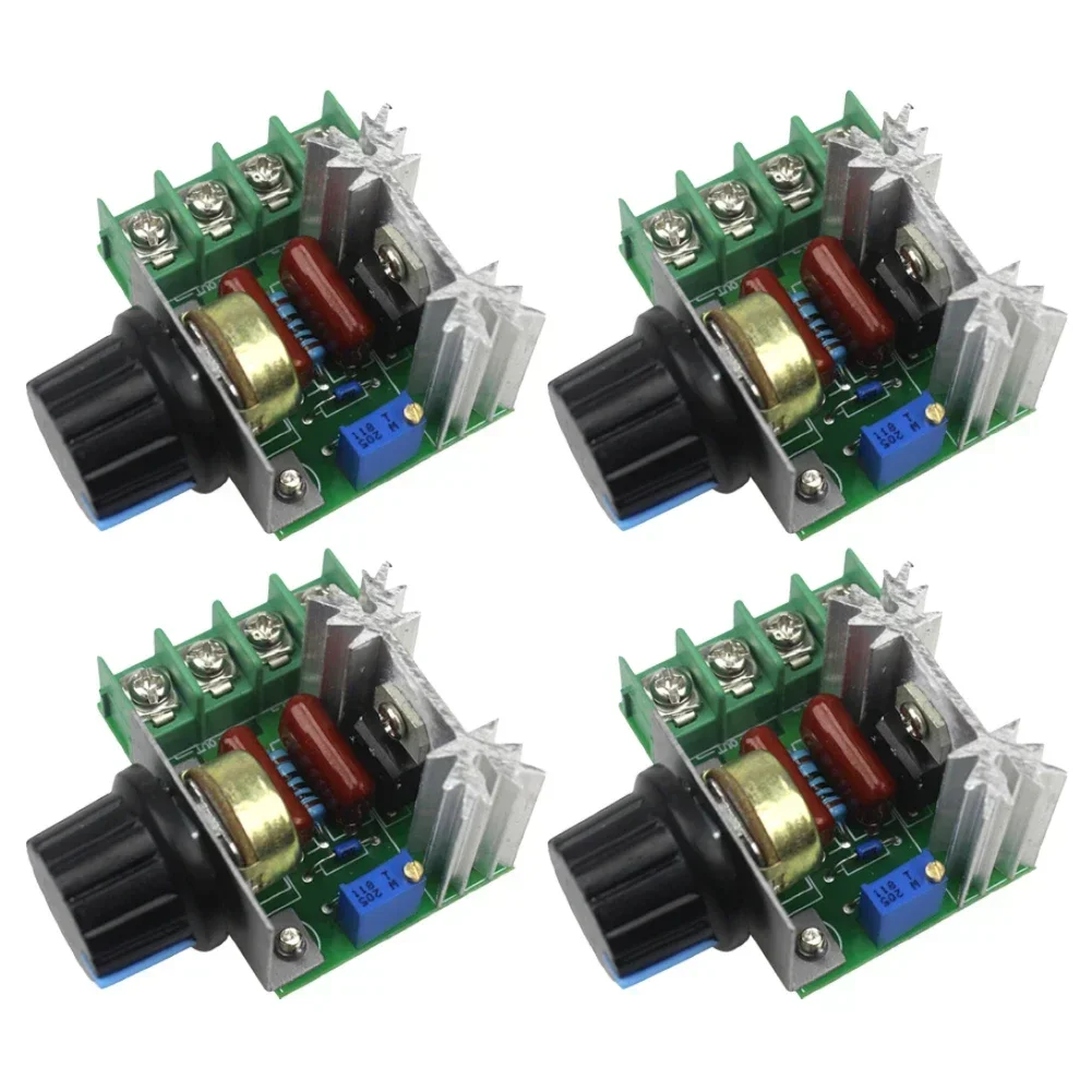 4Pcs 2000W Electronic Voltage Regulator With Adjustable Brightness Etc Thyristor High Power Electronic Voltage Regulator Speed