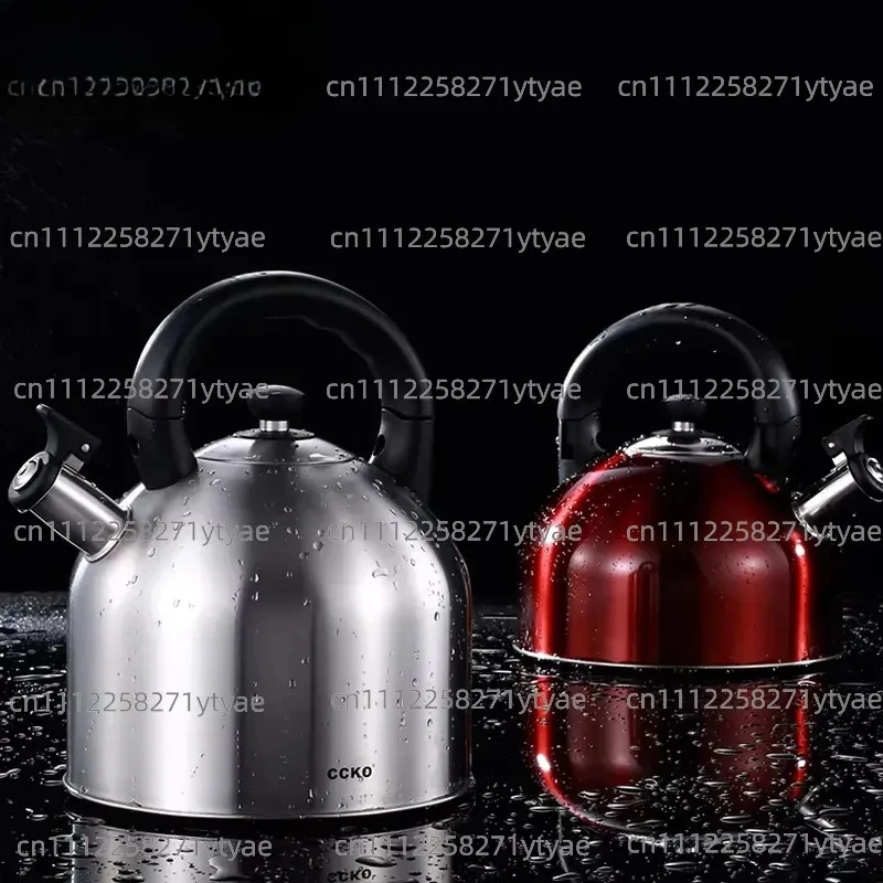 Wholesale Kitchen Appliances Red Silver 3L 5L Stainless Steel Whistle Kettle Teapot Hotel Restaurant Kettle