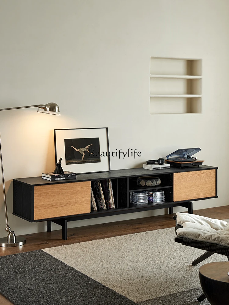 

TV Cabinet New Simple Modern High-End Affordable Luxury Living Room Home Black Cabinet