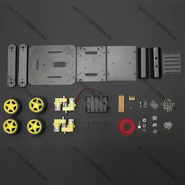 4‑Wheel Drive Aluminum Alloy Robot Chassis Kit Smart Car Assembly Parts For Arduino Electronic Project Replacement Accessories