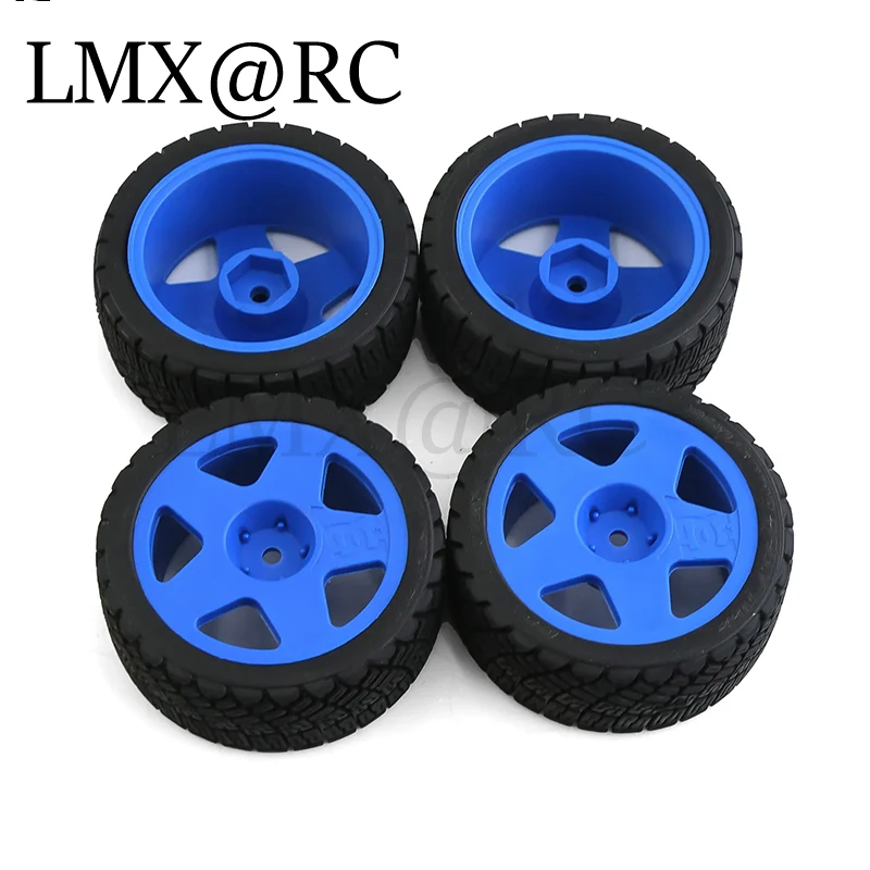 4pcs 67mm Rubber Tire Wheel Tyre for Tamiya XV01 XV02 TT01 TT02 PTG-2 144001 124018 A959 1/10 RC Rally Racing Car Upgrade Parts