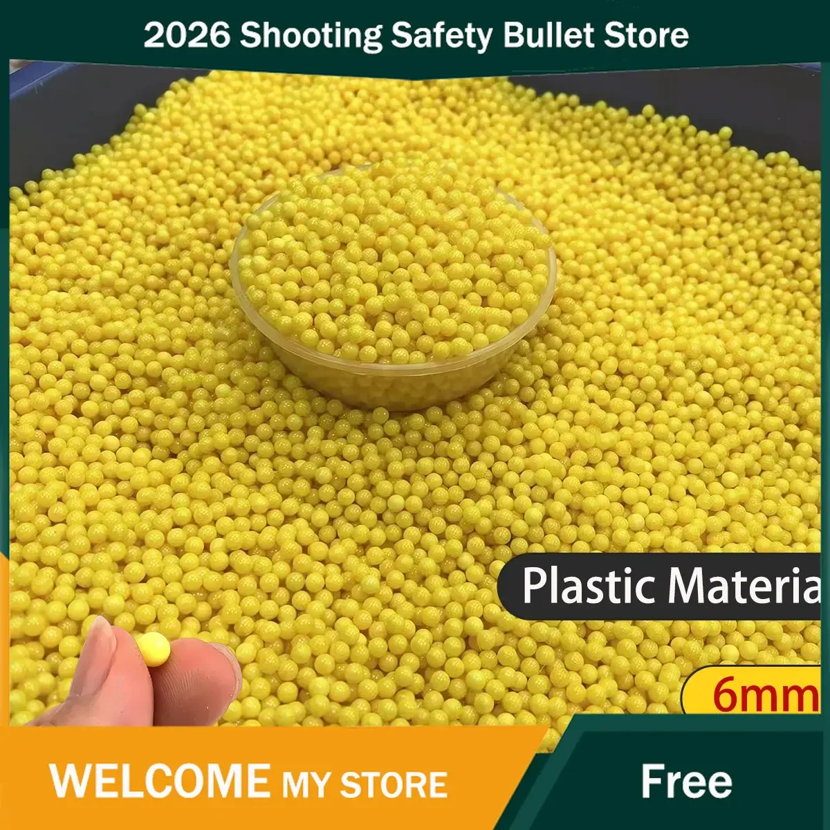 

2028 100/200/500/1000/2000 Rounds Hunting Shooting 6mm BB Strikeball Rifle Gun Plastic BB Balls Yellow Paintball Accessories N