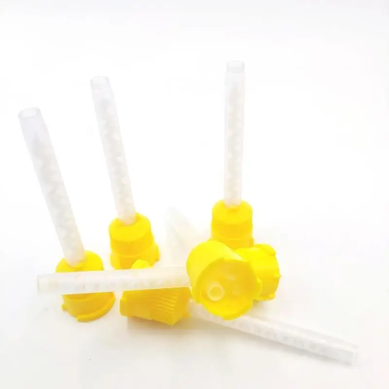 1/50/100pcs Dental Mixing Tips Disposable Silicone Rubber Mixing Head 1:1 For Impression Mixing Dispensing