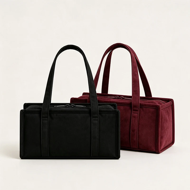 Große Kapazität Karierte Nylon-Tragetasche, Marken-Damenhandtasche mit Blumenmuster, Leichte Reise-Aufbewahrungstasche Lässige Damenhandtasche