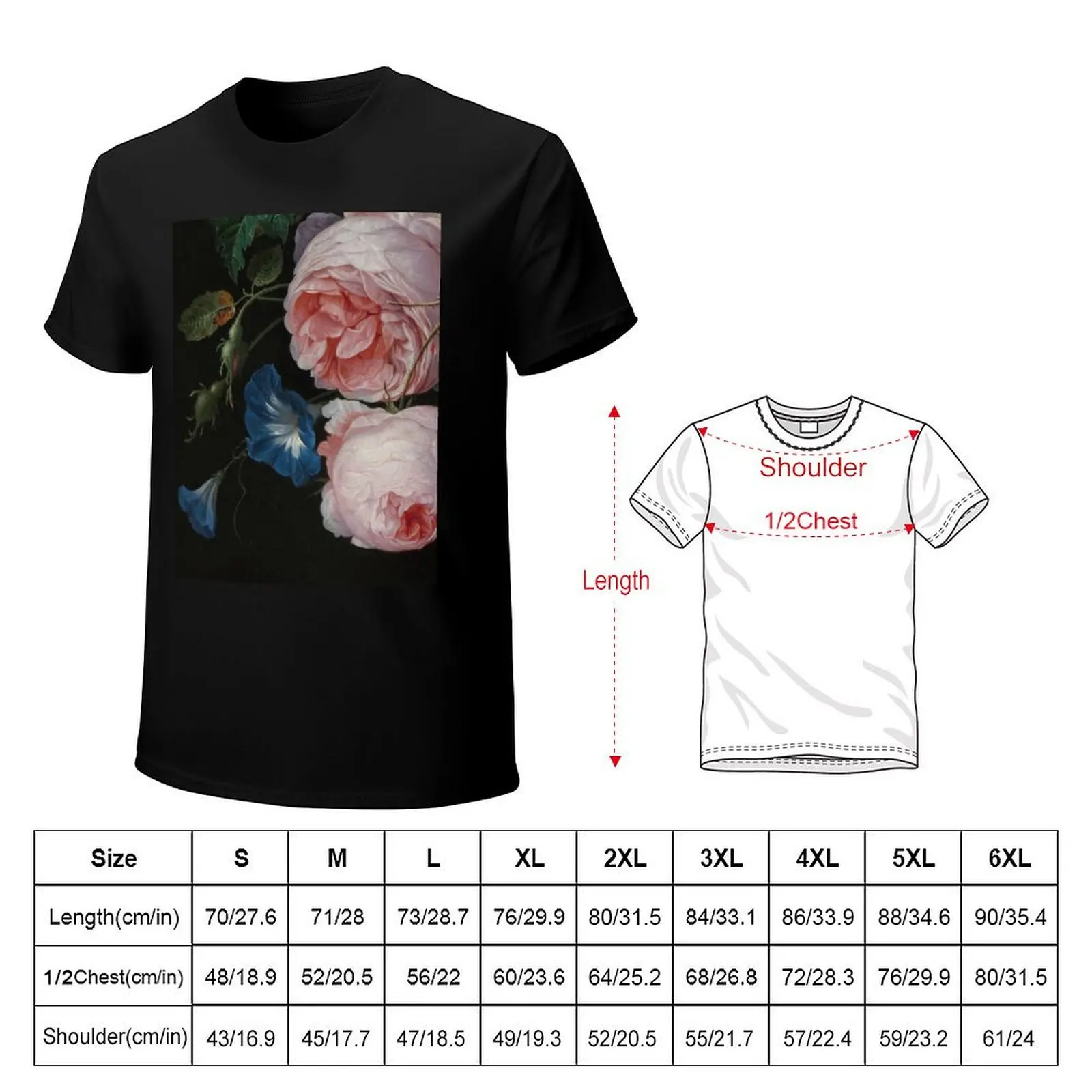 Jan Davidsz. de Heem - Still Life with Flowers in a Glass Vase, Detail T-Shirt Mechanic Work Tee Shirt