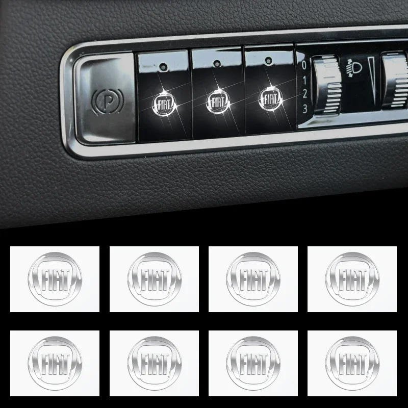 3D Metall Emblem Aufkleber Auto Innendekoration Aufkleber Zubehör Für FIAT Abarth 500 Pulse Panda Tipo Strada 600 500L Mobi