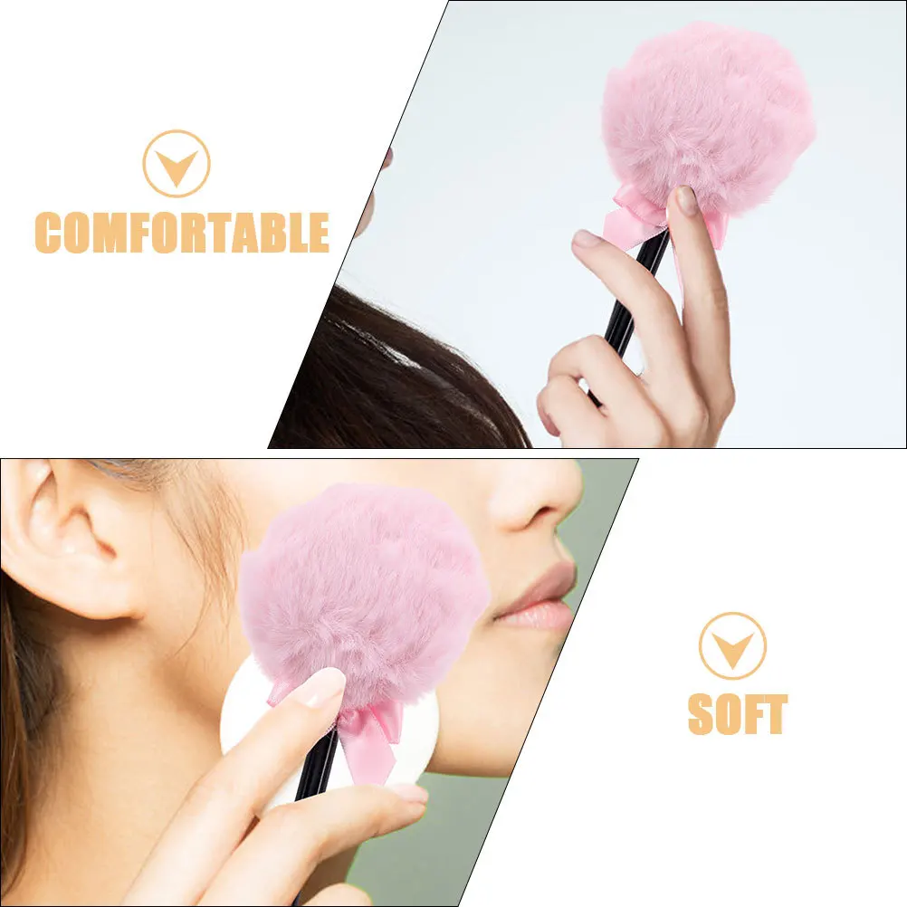 Miękka, długa gąbeczka do makijażu w kształcie lizaka do pudru sypkiego, do aplikacji na twarz i ciało dla kobiet.