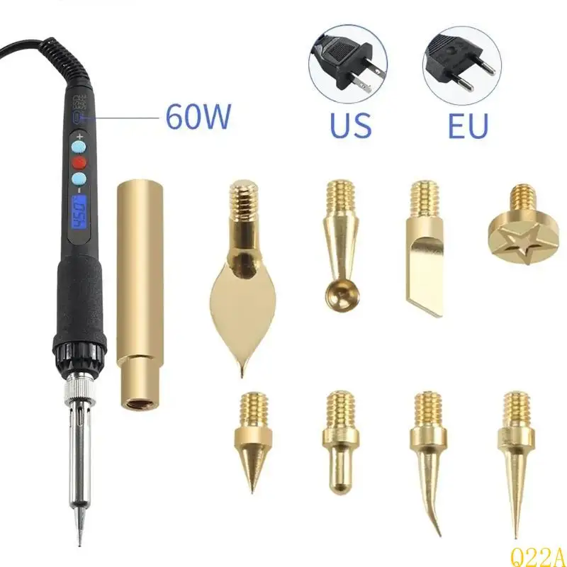 Q22A Solder Iron Tip 3D Printing Modify Finishing Tool Brass Thread Tertanam