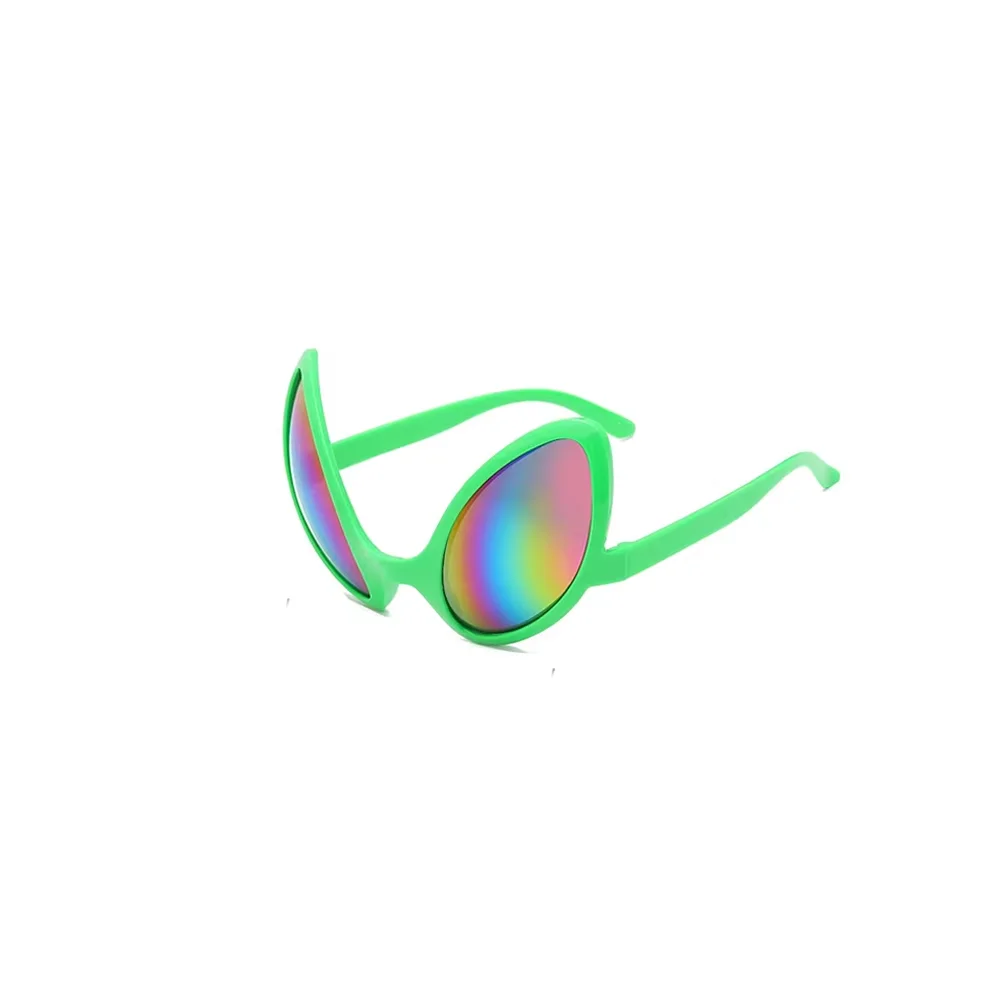 PESENAR Alien Theme Party Accessory Set - Green Glitter Ball Headband & Rainbow Lens Alien Sunglasses image 4