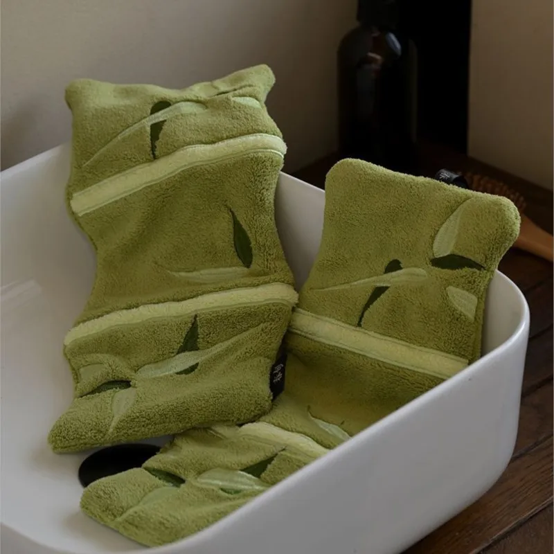 New Chinese Style Hand Towel Hanging Super Absorbent Thickened Elongated Odorless Non Fading Kitchen Bathroom Cleaning Pad ZI240