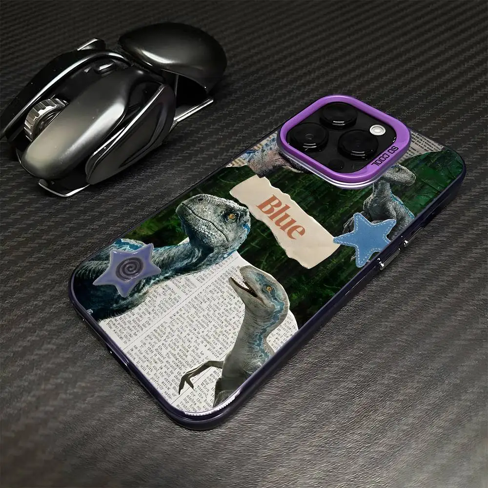 Dinosaur fashion cool pattern design Phone Case For iPhone17,16,15,14,13,12,11 Plus,Pro Max Purple Matte Shockproof Cover