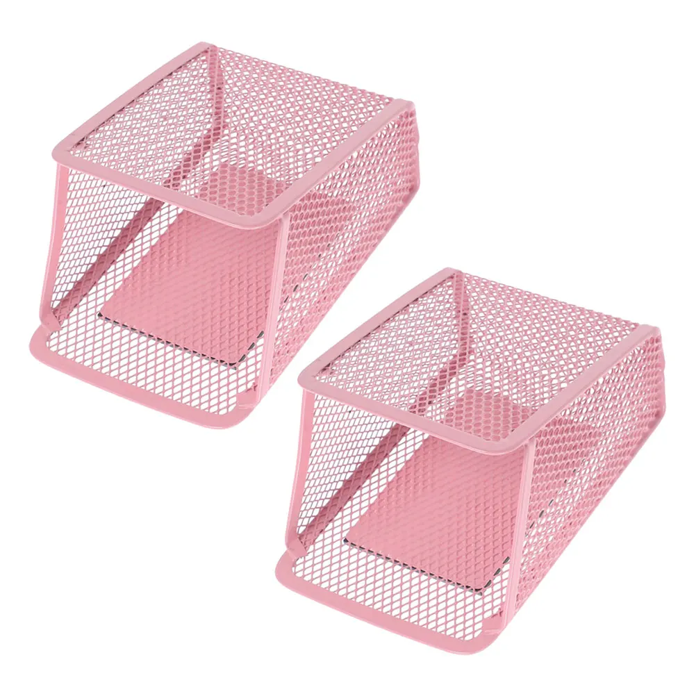 

2pcs Magnetic Storage Basket Marker Case Magnetic Pen Holder Whiteboard Organizer Iron Mesh Pencil Holder for Desk Office