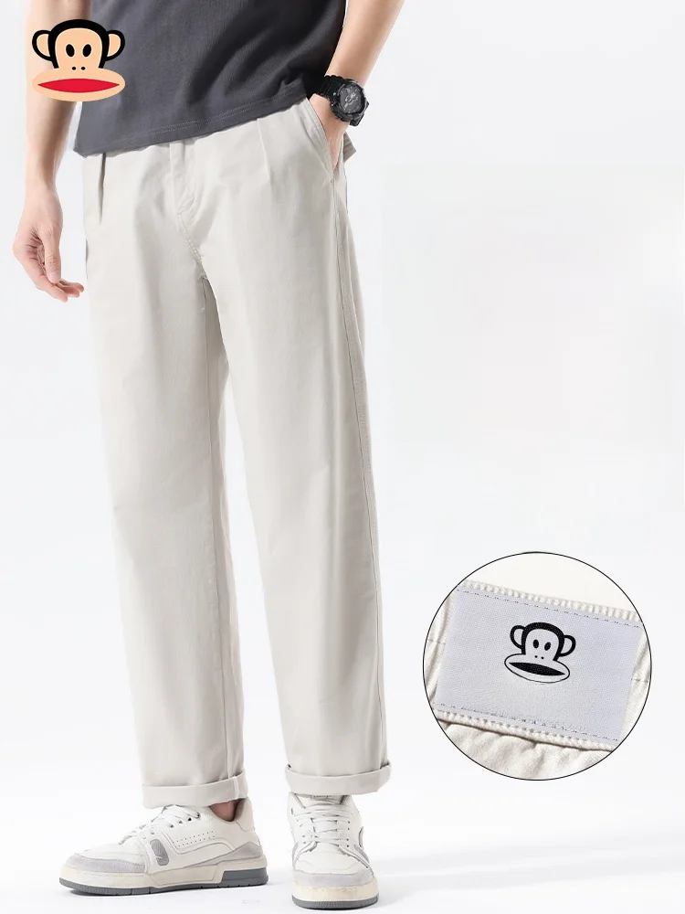 

Мужские повседневные свободные брюки Paul Frank из хлопка (98%) и полиэстера (2%), дышащие, укороченные, летние, базовые цвета