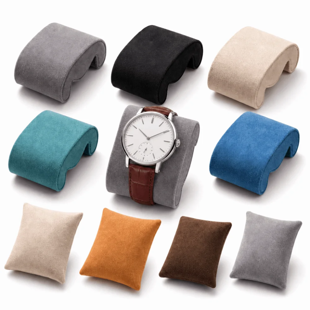 Soft Suede Velvet Watches Storage Pillow Display Multi Functional Wristwatch Cushion Fixed Watch Boxes Accessory Bracelet