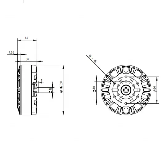 Motore CC senza spazzole generatore Rt10020 Ce Rohs 24v 1000w 1500 giri/min