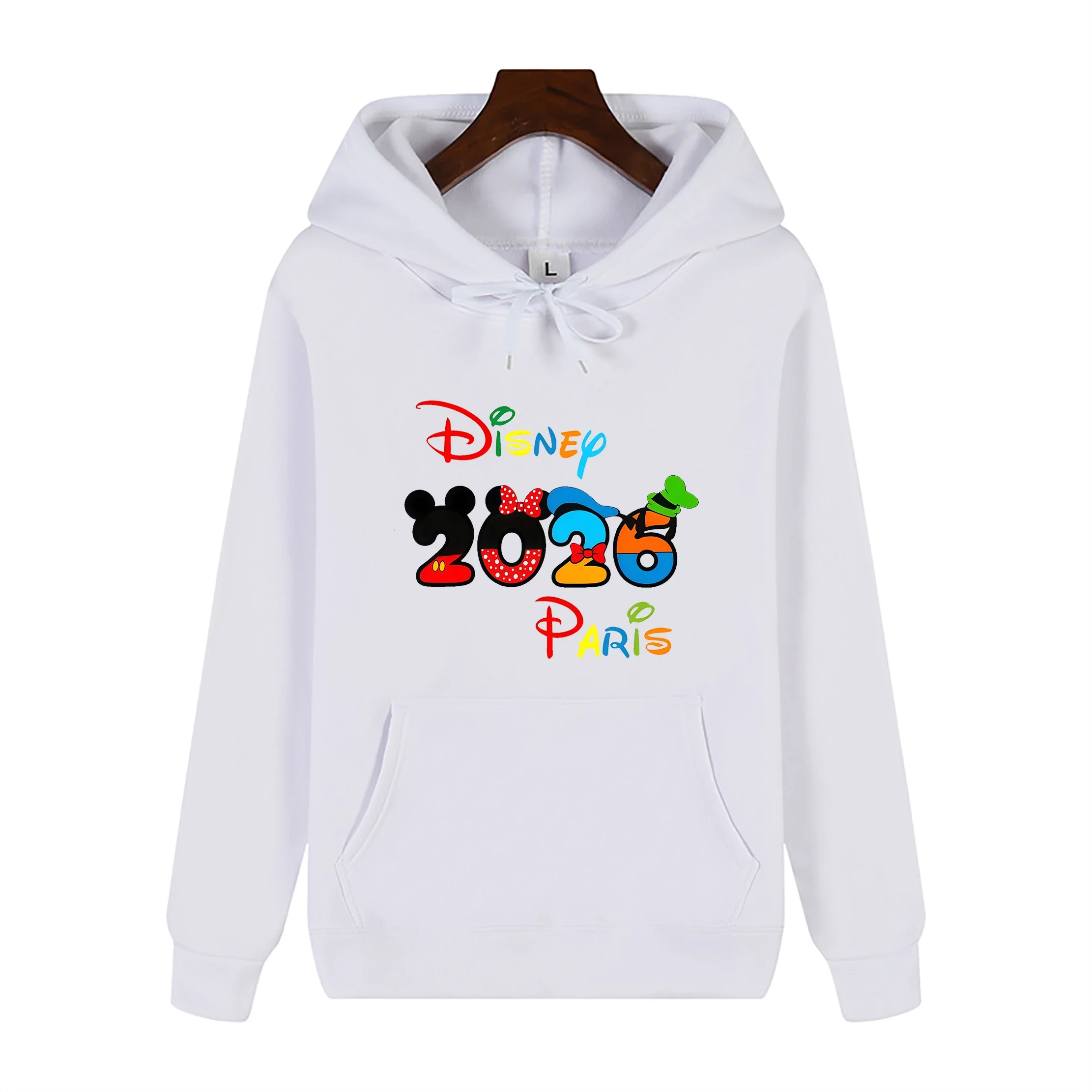 Disney 2026 Paris Hoodie Disneyland Paris Resort Pullover Disney Couple Top Disney Family Top Unisex Adult Children's Hoodie - view 2