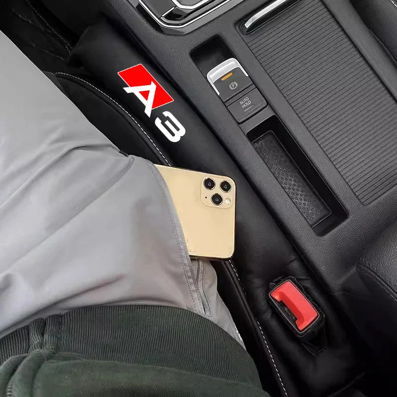 High quality Car Seat Gap Filler Soft Leather Leak Pads Plug Spacer Side Seam Filling Strip For Audi A3 Car Accessorie