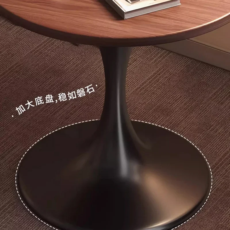 الشمال أريكة خشبية صلبة طاولة جانبية الحديثة الرجعية الأصلي مصمم مقهى طاولات الشاي الحديد الفن مقهى الأثاث Teapoy FYCT