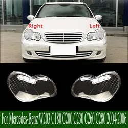 For Mercedes-Benz W203 C180 C200 C230 C260 C280 2004-2006 Headlamp Cover Shade Headlamp Transparent Lens Shell