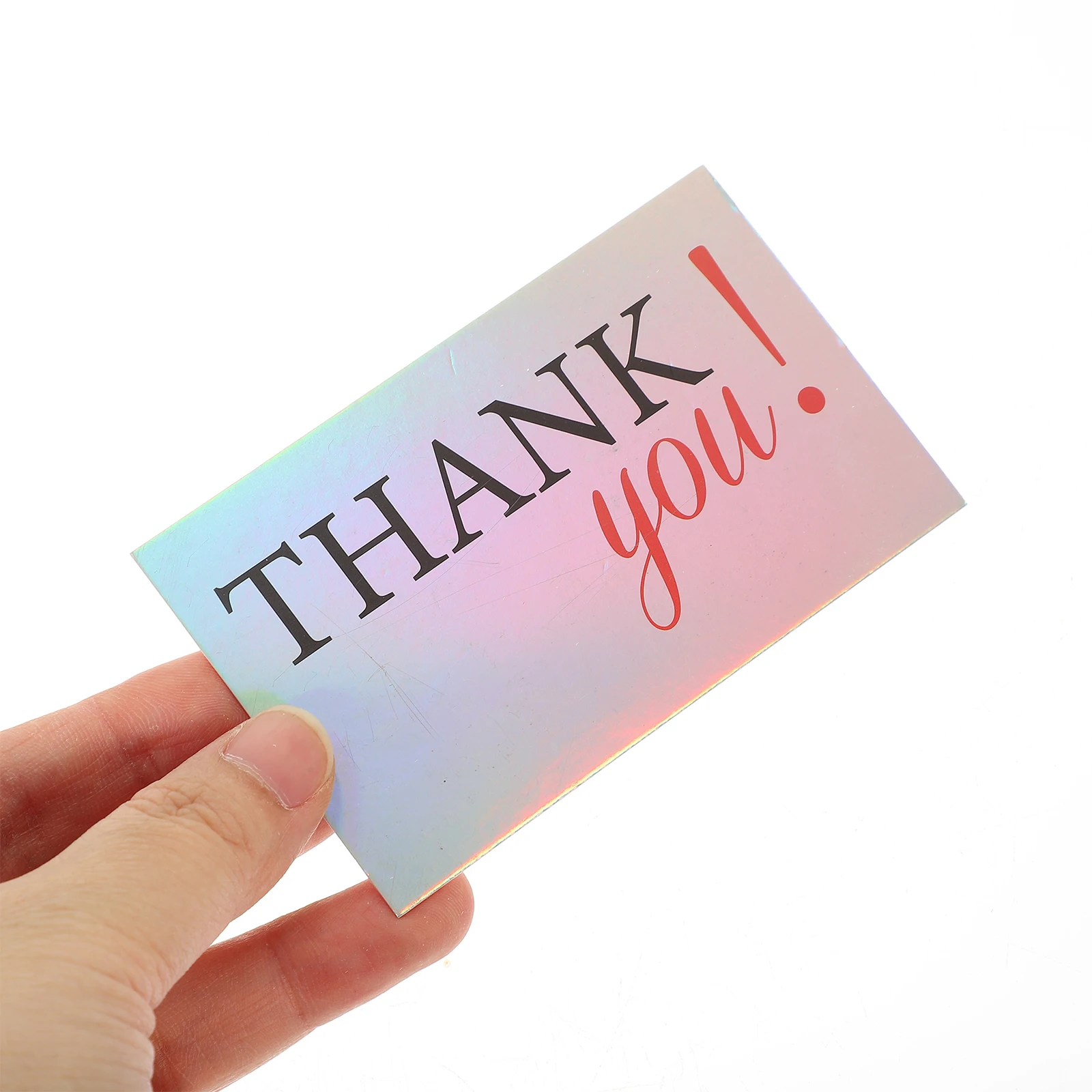 

120pcs Laser Thank You Cards Coated Paper Cards For Gifts Delivery Business Small Shop Bulk Lightweight Portable