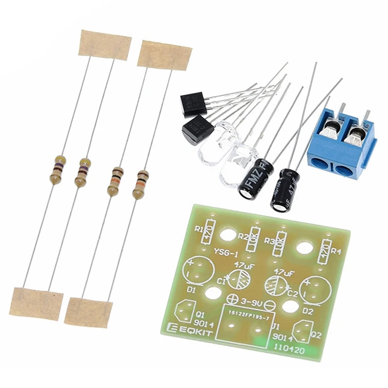 5MM LED Flashing Flip Flop Circuit DIY Welding Kit DC3-9V Electronic Practice Parts