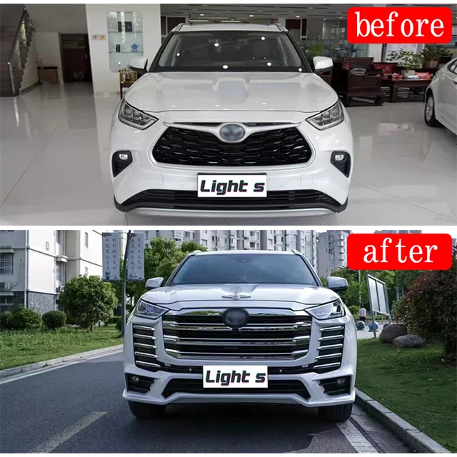 

Suitable for Body Kit Front and Rear Surround Retrofit Upgrade for KLUGER Highlander to Land Cruiser Lc300 Exterior