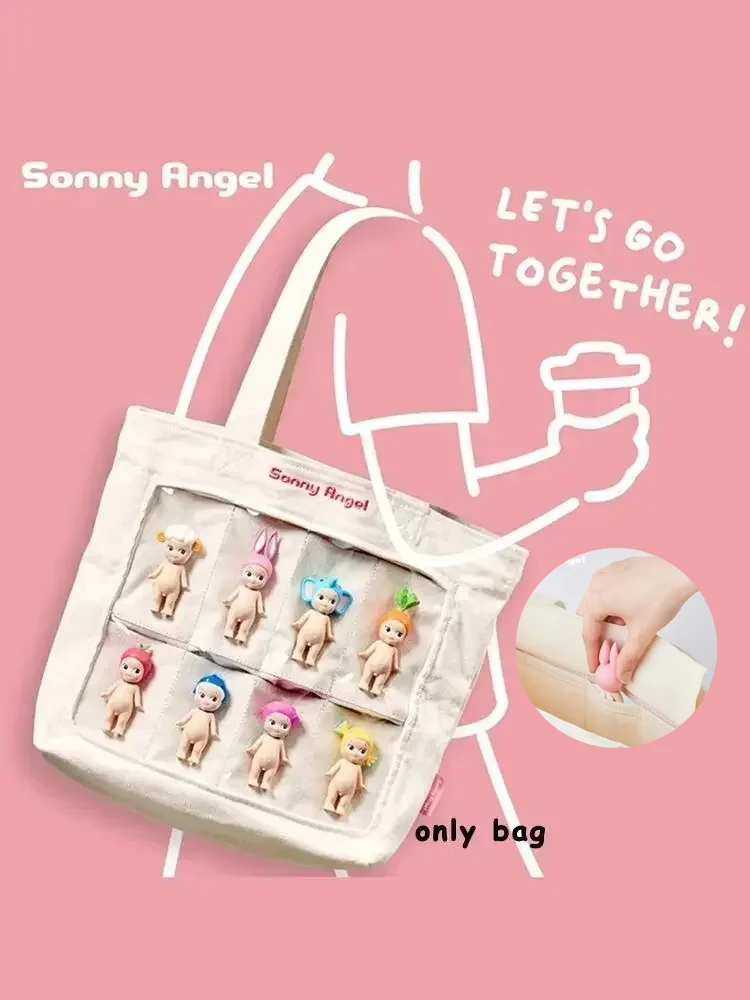 Sonny Angel 2024 New Canvas Transparent Display Multi Quantity Doll Decoration Storage Bag File Bag Notebook Storage Bag Gift