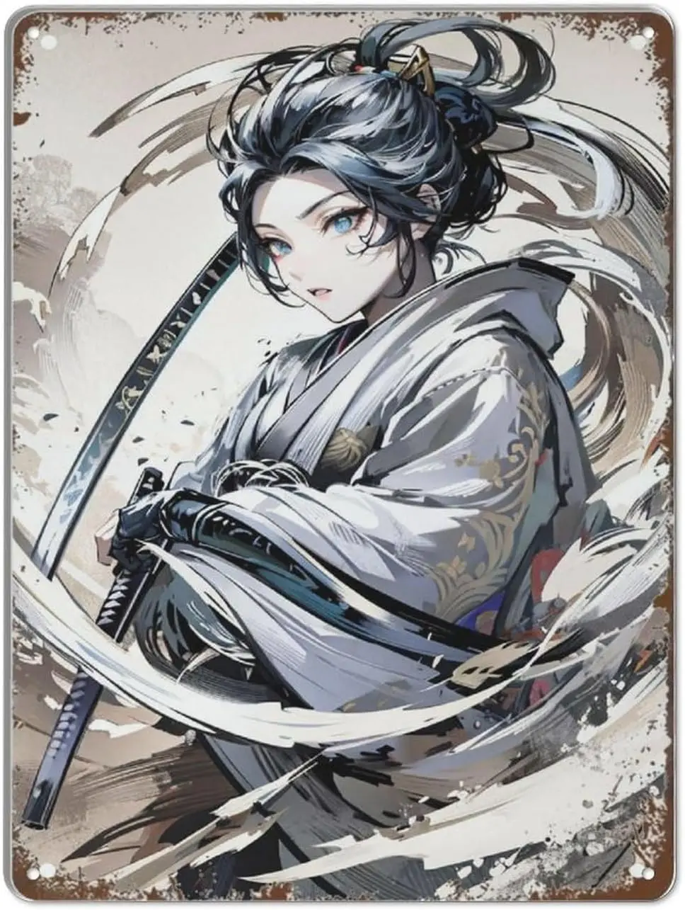 Japan Anime Girl Pin-up Girl Beautiful Wizard Funny Vintage Tin Sign Metal Wall Decor For Bedroom Plaques Poster Home Family Lov