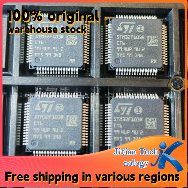 10PCS 100% new STM32F103RET6 LQFP-64 32-bit microcontroller chip Channel direct sales