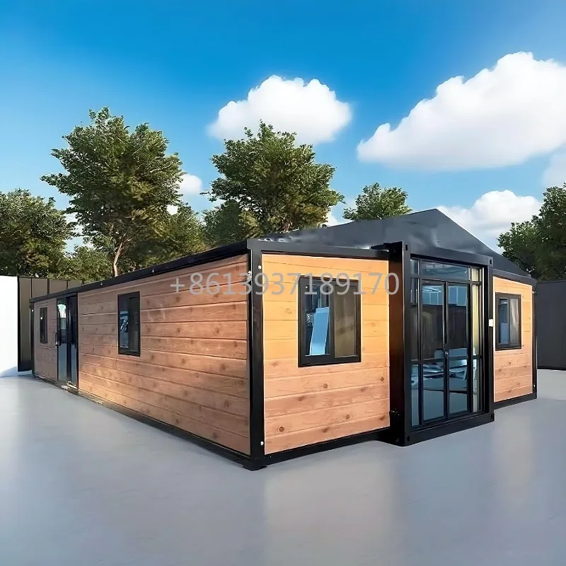 40ft Portable Expandable Foldable Container Houses with 1 2 3 Bedroom and Fully Functional Kitchen & Bathroom - Modular