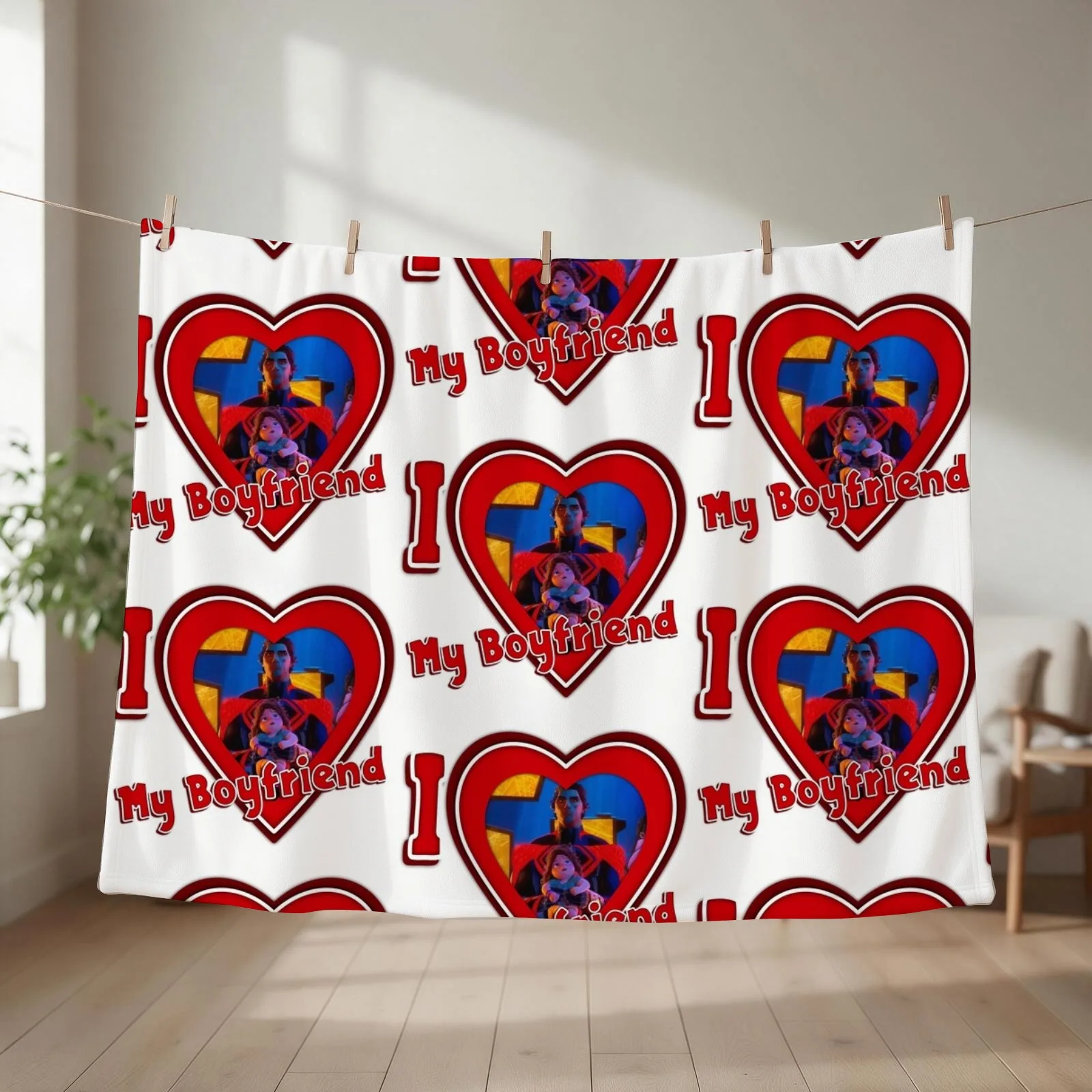 I love my boyfriend, Miguel O’hara’s with Mayday Throw Blanket couch cozy soft plush fuzzy picnic outdoor blanket